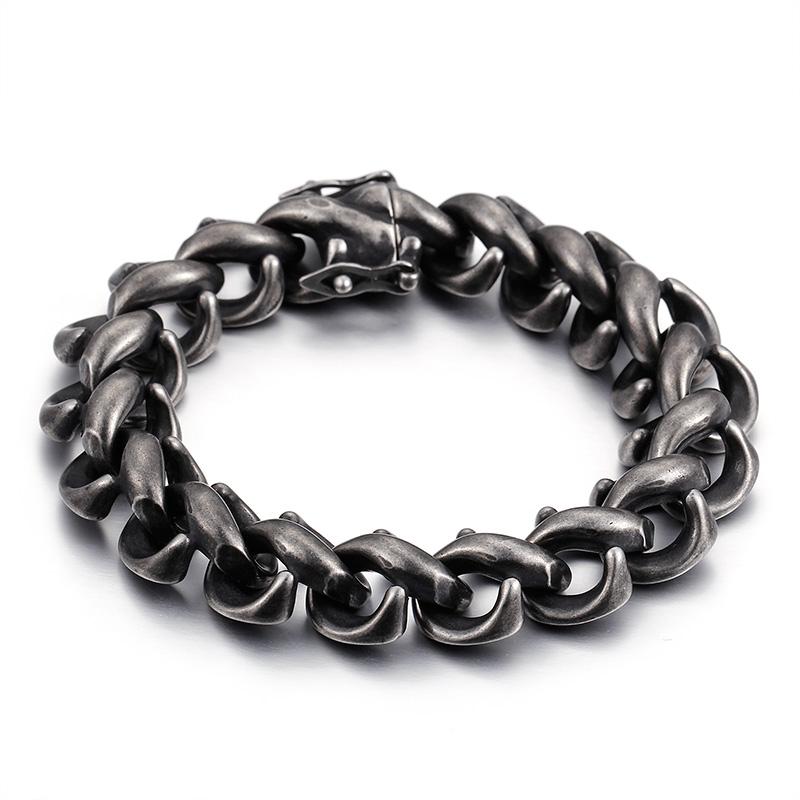 KALEN Fashion Jewelry Punk Stainless Steel Men Bracelet 22 CM&Punk