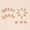 French Nail Patch Nail Patch 3D Stereo Nail Patch Metal Texture Medium and Long Almond Nail 24 pieces