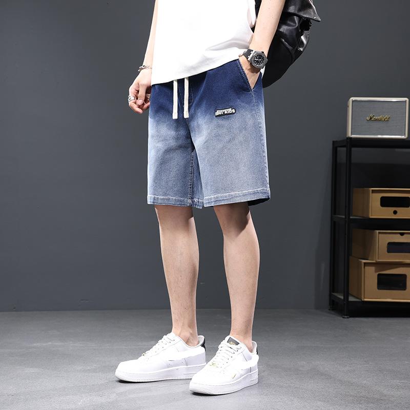 

Мужские повседневные джинсы большого размера Five, шорты, мужские тонкие летние свободные брюки, повседневные спортивные брюки XXXXXL синий