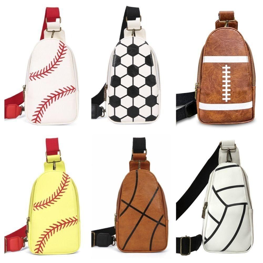 

Baseball Printed Shoulder Slant Bag PU Bum Bag New Crossbody Bag