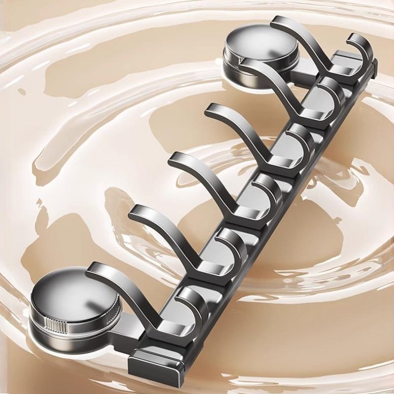 Hakenleiste aus Aluminiumlegierung, Wandmontage mit Doppel-Saugnapf zum Aufhängen, Bohrerfreie Saugnapf-Handtuchstange und Hutständer zum Aufhängen von Handtüchern, Mänteln, Hüten