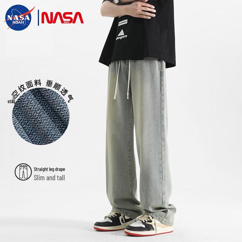 

Мужские джинсы прямого кроя с винтажной варкой NASA NOAH XL