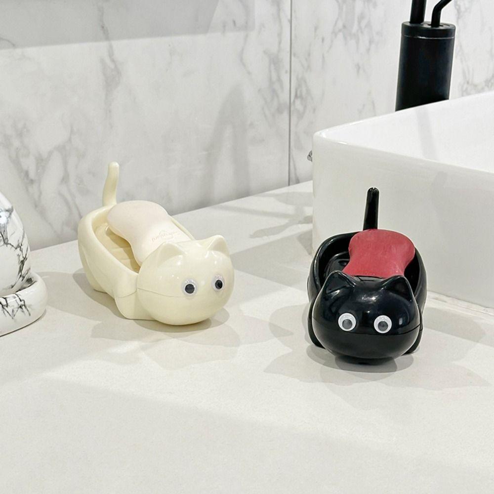 Creative Cat Soap Box Exquisite Soap Holder Bathroom Accessories Storage Rack Kitchen