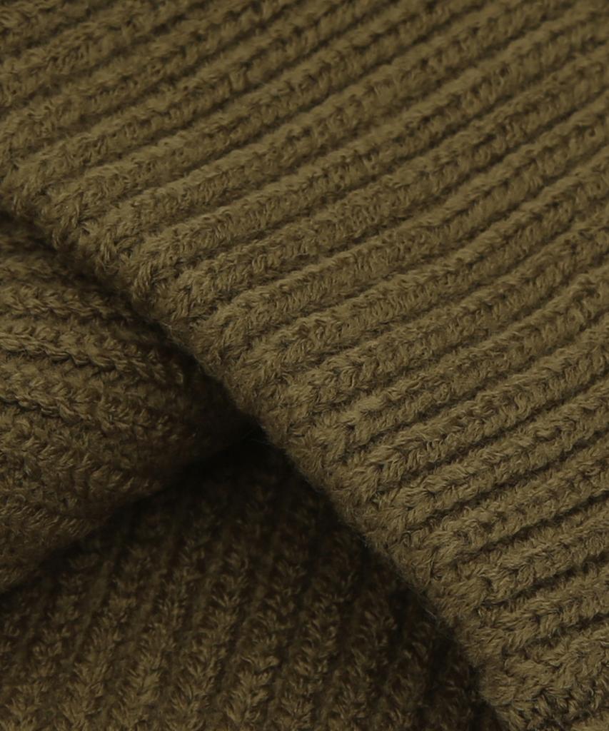 Eondeokeonteulol Winter Slim Fit Knit Thermal Logo Embroidered Unisex Solid Beanie Hat Beanie / Flex / Liquid / Khaki