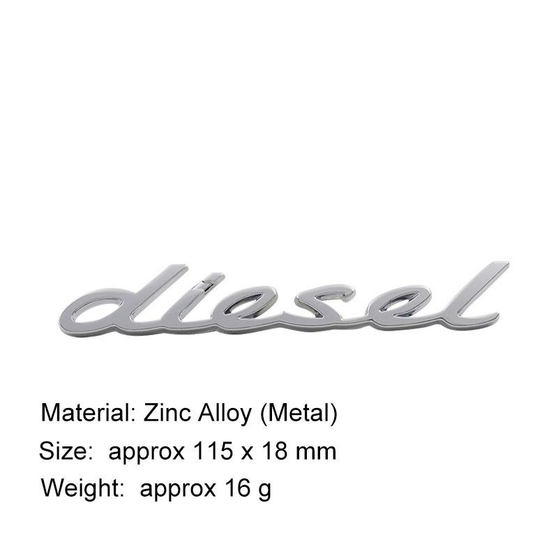 Auto Styling 3D Benzin TURBODIESEL Öl Metall Chrom Zinklegierung Emblem Logo Auto Plakette Karosserie Kofferraum Kotflügel Emblem Autozubehör
