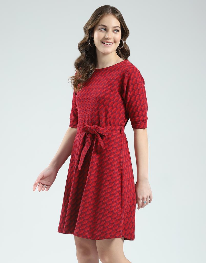 MONTE CARLO Women Regular Fit Self Designed Western Dress