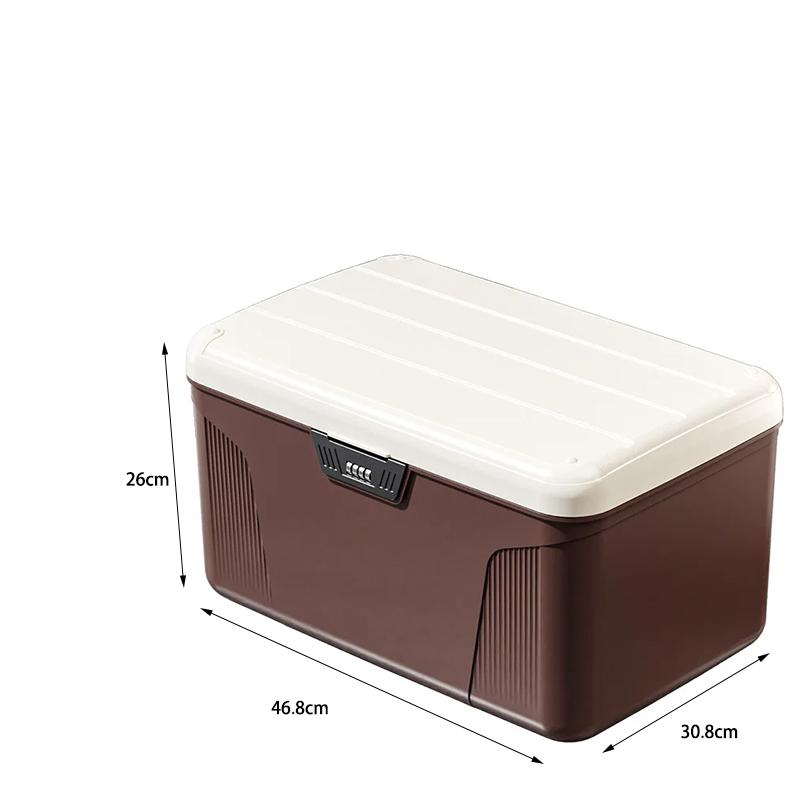 Password Lock Safe Box Large Capacity Multilayer Document Storage Box Valuables Passport Jewelry Privacy Security Storage Box