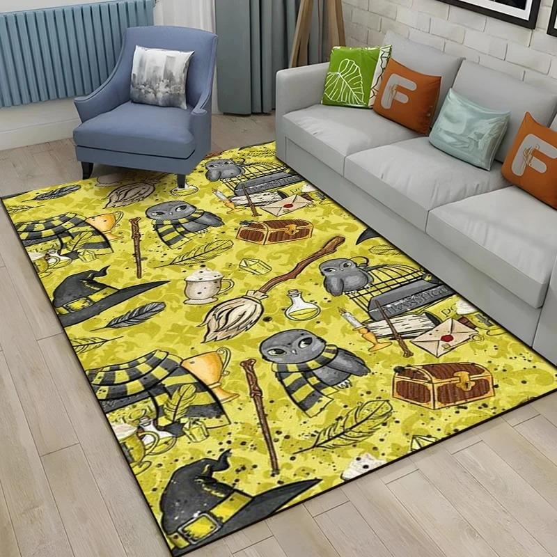 Tappeto Soggiorno con Motivo Horror Tappeti Mago Divinazione Gatto Zucca Tappeto Morbido Decorazione Camera da Letto Tappetino Antiscivolo Area Bagno