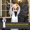 Halloween Inflatable Ghost 1.8 M Decoration with LEDs White + Orange Polyester 80 X 40 X 180 Cm