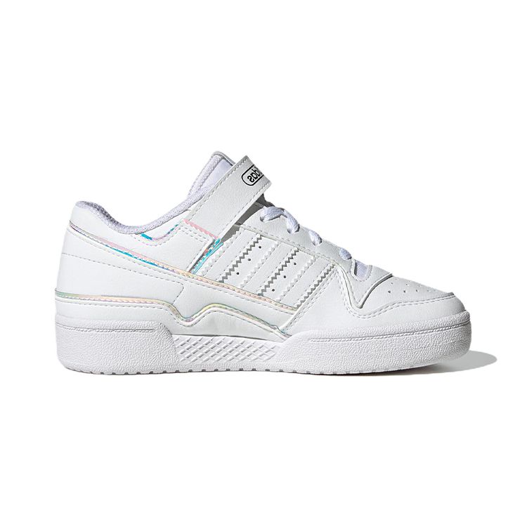 Adidas Forum Low J White Iridescent Kids Sneakers Cloud-White Core-Black GY9254