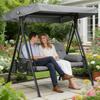 75x47 Inch Swing Canopy Replacement Cover Waterproof Anti-UV Cover Replacement Terrace Canopy for Outdoor Garden Swing Chairs