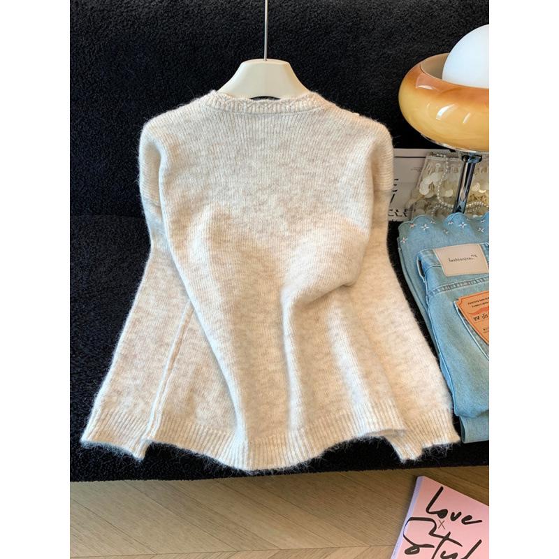 Women's 3D Flower Knit Cardigan - Soft, Versatile, Hollow Out Sweater for Autumn/Winter 2026
