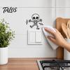 Talos Halloween Skeleton Light Switch Sticker, Decal, Removable Decals, PVC Waterproof Wall Art for Home Bedroom Living Room Entrance Decor