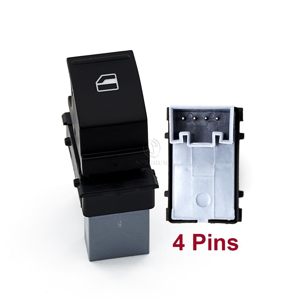 New 7L6959855B Electric Passenger Window Power Switch for VW Golf Jetta CC Tiguan 4 Pins