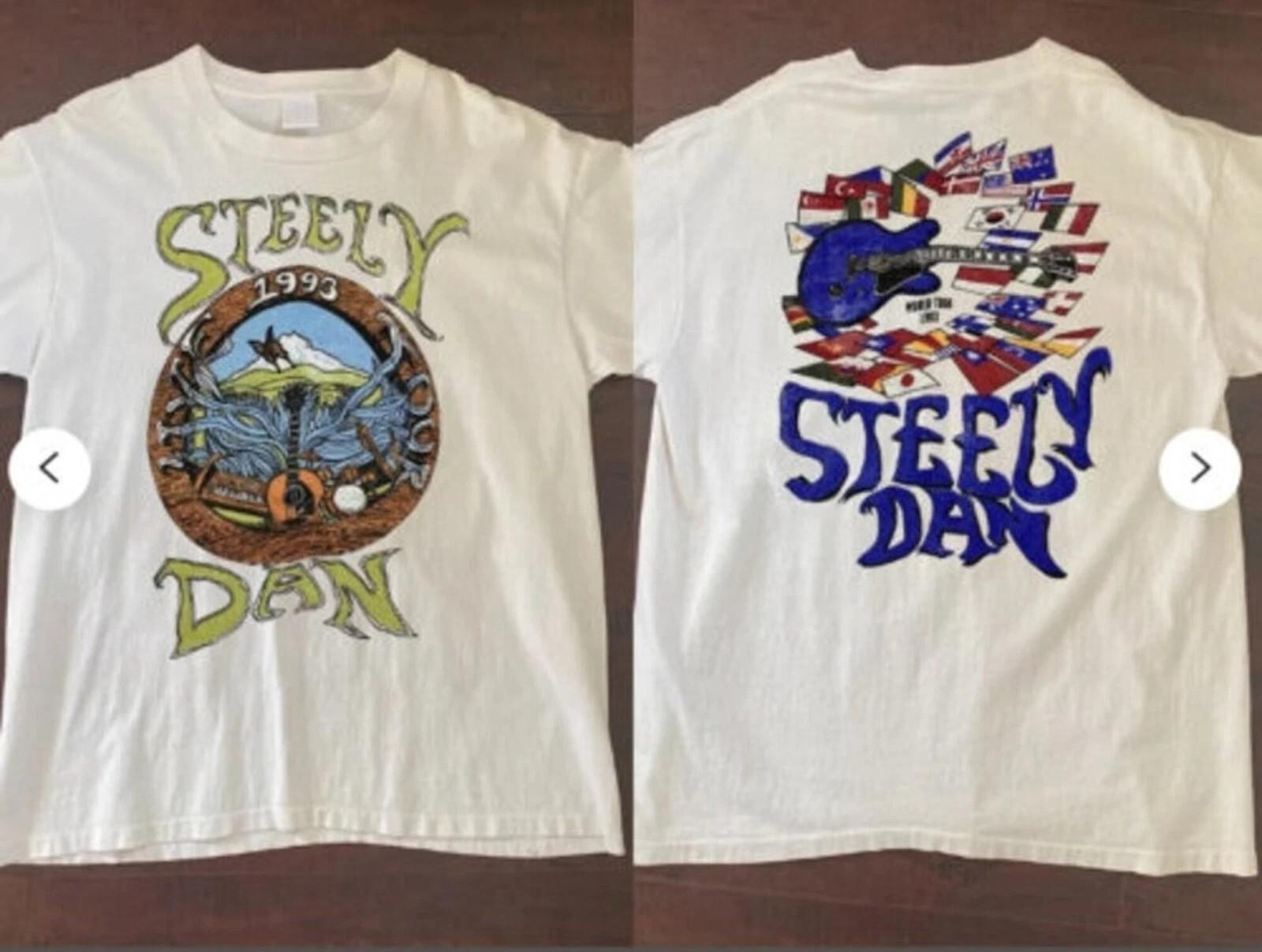 Steely Dan 1993 World Tour Rare Design 2 Side White Unisex Shirt S-5XL KH15475 XXXL