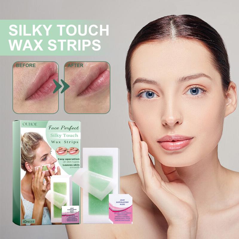 40Pcs Depilatory Wax Strips For Hair Removal Wax Paper Cold Wax Strips Paper For Face Neck Arm Leg Body Beauty Tools