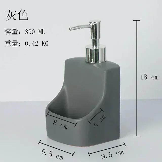 390ml/13oz Hand Soap Dispenser Makeup Container Multipurpose Refillable Liquid Pump Bottle for Kitchen Tabletop Travel Dish Soap