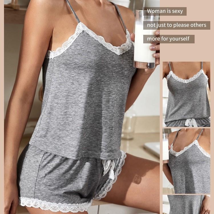 Women's Cross-border European & American Homewear Sexy Camisole Set - Two-Piece