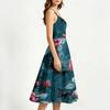 Women's Casual Round Neck Sleeveless Dress with Halloween Print for Party and Daily Wear