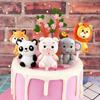 Soft Rubber Cake Insert Jungle Party Dessert Decorations Creative Animal Cake Topper  Birthday