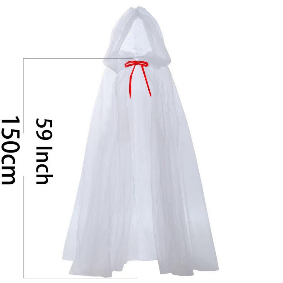 Halloween Instagram Style Hooded Mesh Witch, Grim Reaper Cloak, Vampire Cloak, Halloween Cosplay Costume Props