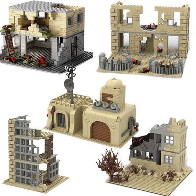 WW2 Military Building Blocks Battlefield Blockhouse Accessories Model Sentry Tower Command Post Bunker Model Blocks Toys Gifts