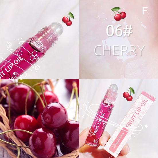 Yousheng 8ml Óleo Labial Aplica Uniformemente Sem Cor Ingredientes Nutritivos Reparadores Transparente Várias Opções de Sabor Previne o Ressecamento Leve Extrato de Fruta