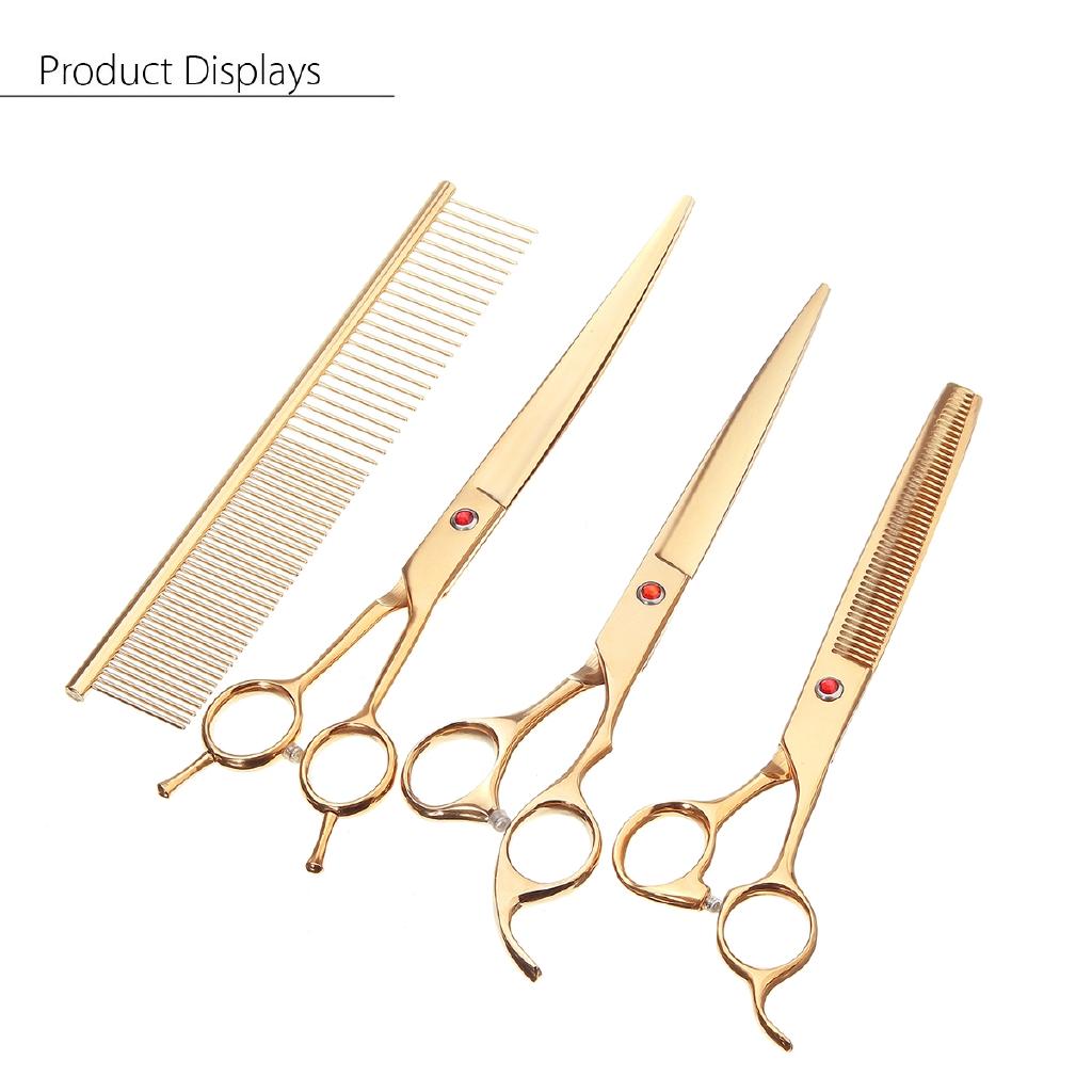 26x16x3.8cm 8'' Pro Pet Grooming Scissors Dog Cat Puppy Hair Cutting Thinning Comb Shear Kit