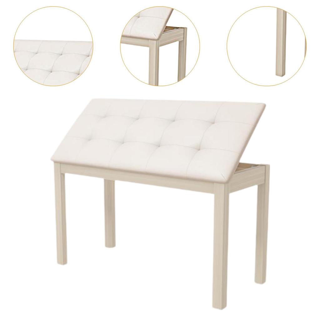 Ławka do pianina Siedzisko do pianina Wszechstronny stołek-regał Wytrzymałe krzesło-ławka do pianina dla