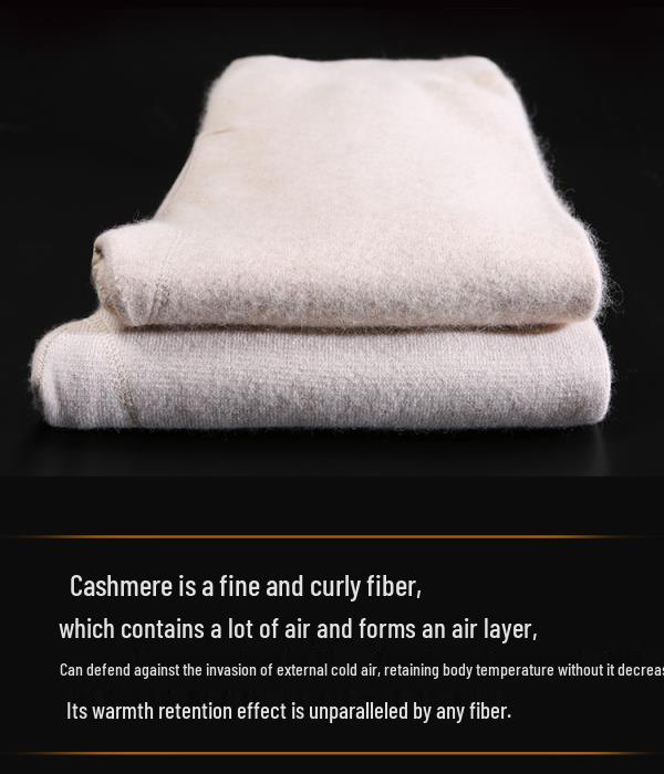 Ordos City Cashmere Pants: Unisex High-Waisted Slim Fit Thin Wool Base Layer for Winter