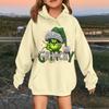 Children's Fashionable Casual Long-sleeved Loose Christmas Print Pullover Hooded Sweatshirt