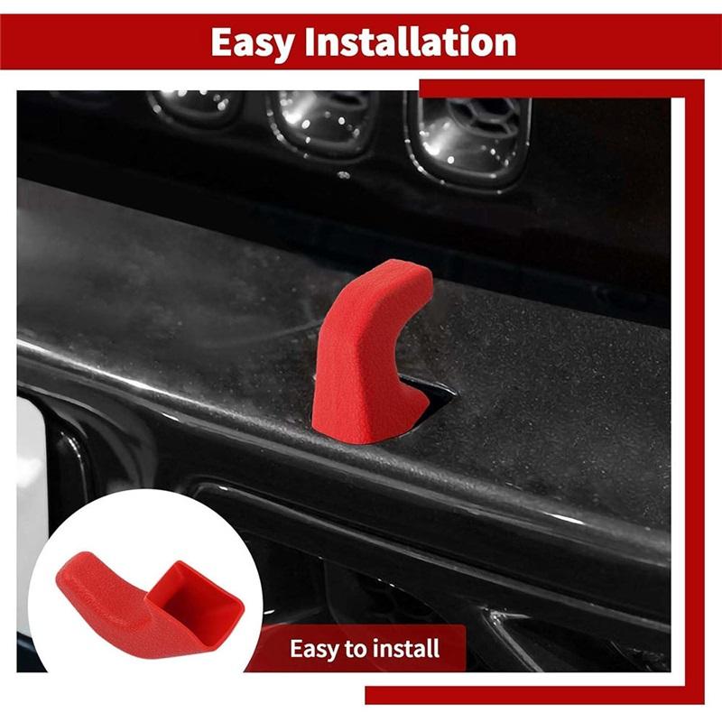 2Pcs Tow Hook Cover Protector Sleeve for Jeep Wrangler JK JL JT 07-23 Front Bumper Buffer Block
