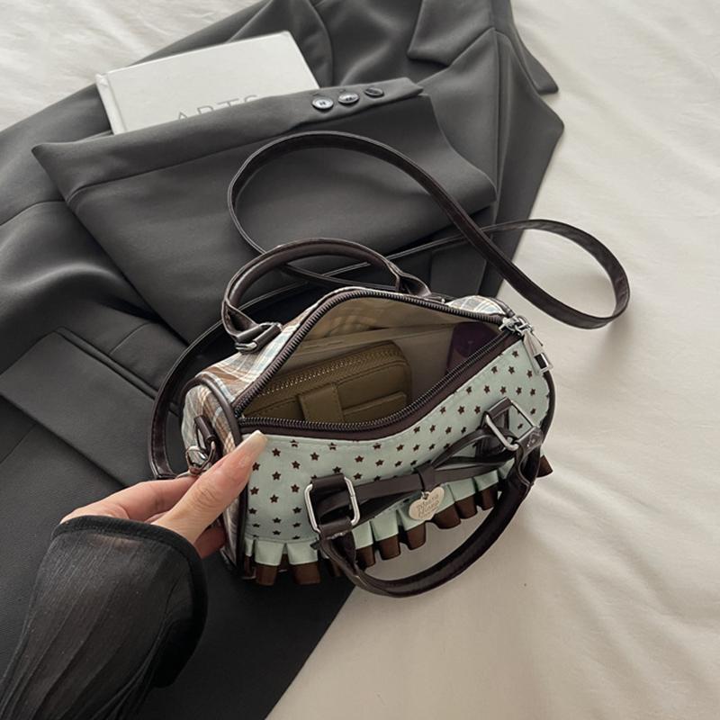 Elegant Underarm Purse With Bowknot Detailing And Dots Design Multipurpose Shoulder Bag Practical PU Handbag