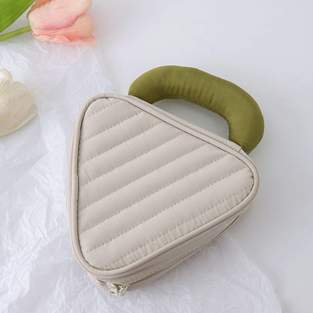 Square Simple Contrast Color Nylon Women Cosmetic Bag Storage Bag Travel Toiletry Bag Makeup Case