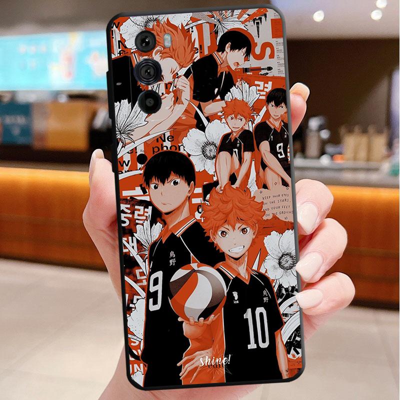 Phone Case For Motorola Edge 50 40 Pro 60 50 40 30 Ultra Neo Fusion G85 G72 G53 G54 G84 G13 G32 Haikyuu Hinata Attacks Anime