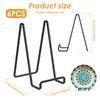 6Pcs Iron Display Stand Tabletop Picture Frame Oil Painting Plate Book Display Rack Metal Home Decoration Storage Stand