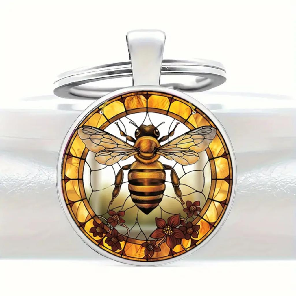 Fashion Alloy Keychain Pendant Round Metal Key Ring