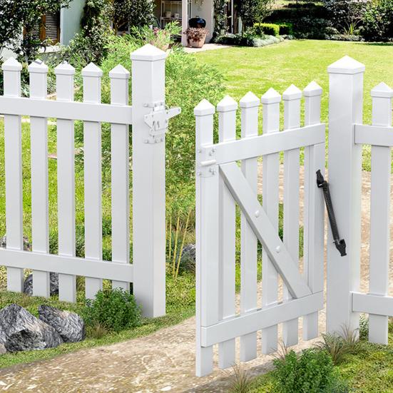 Door Hinge Latch Self Closing Door Spring Adjustable Tension Outdoor Gate Closer Rust-proof Automatic Fence Door Latch for Wooden Heavy Duty Gates