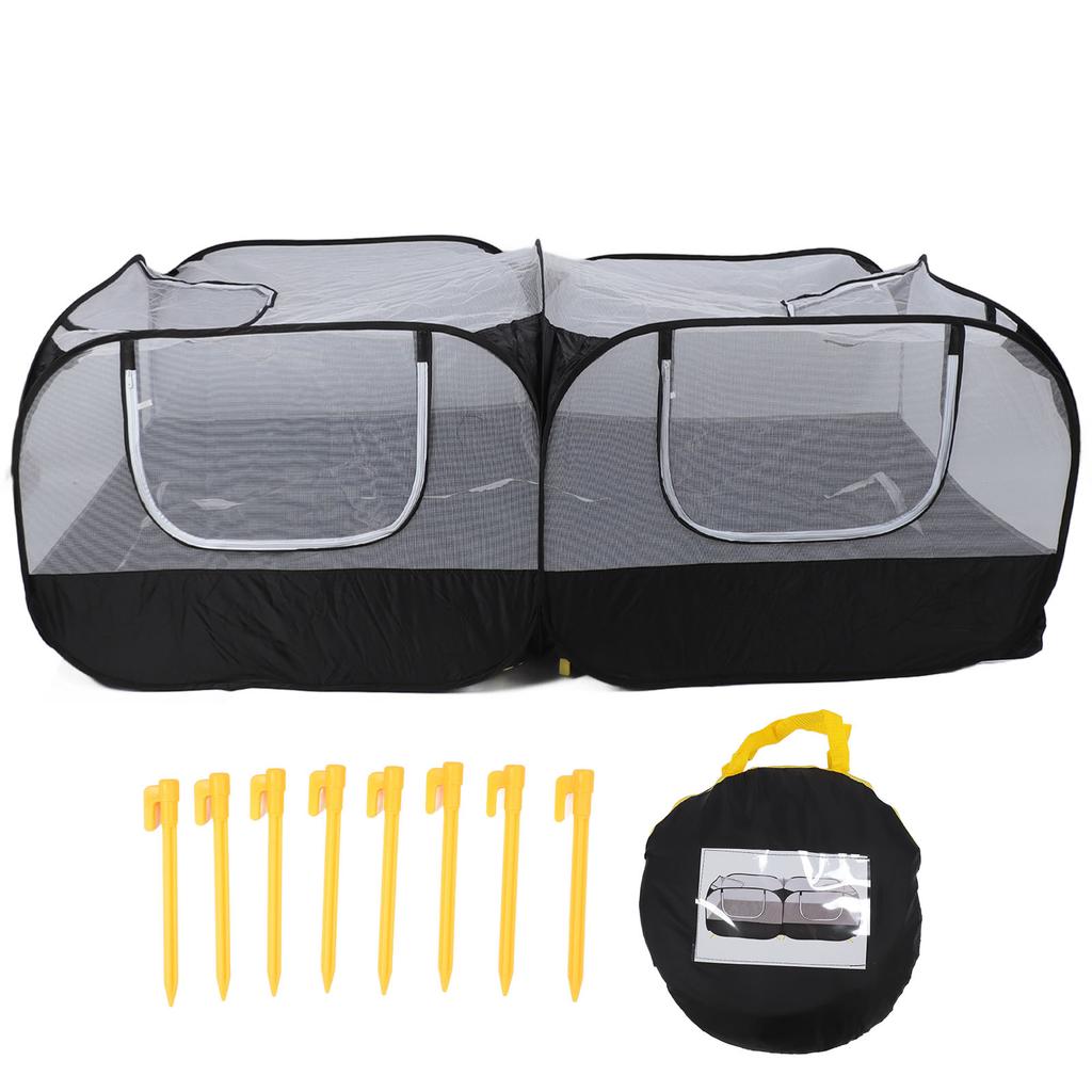 Foldable Pet Play Tent Portable Breathable Transparent Mesh Wall Pop Open Small Animal Playpen for Chicken Cat Dog
