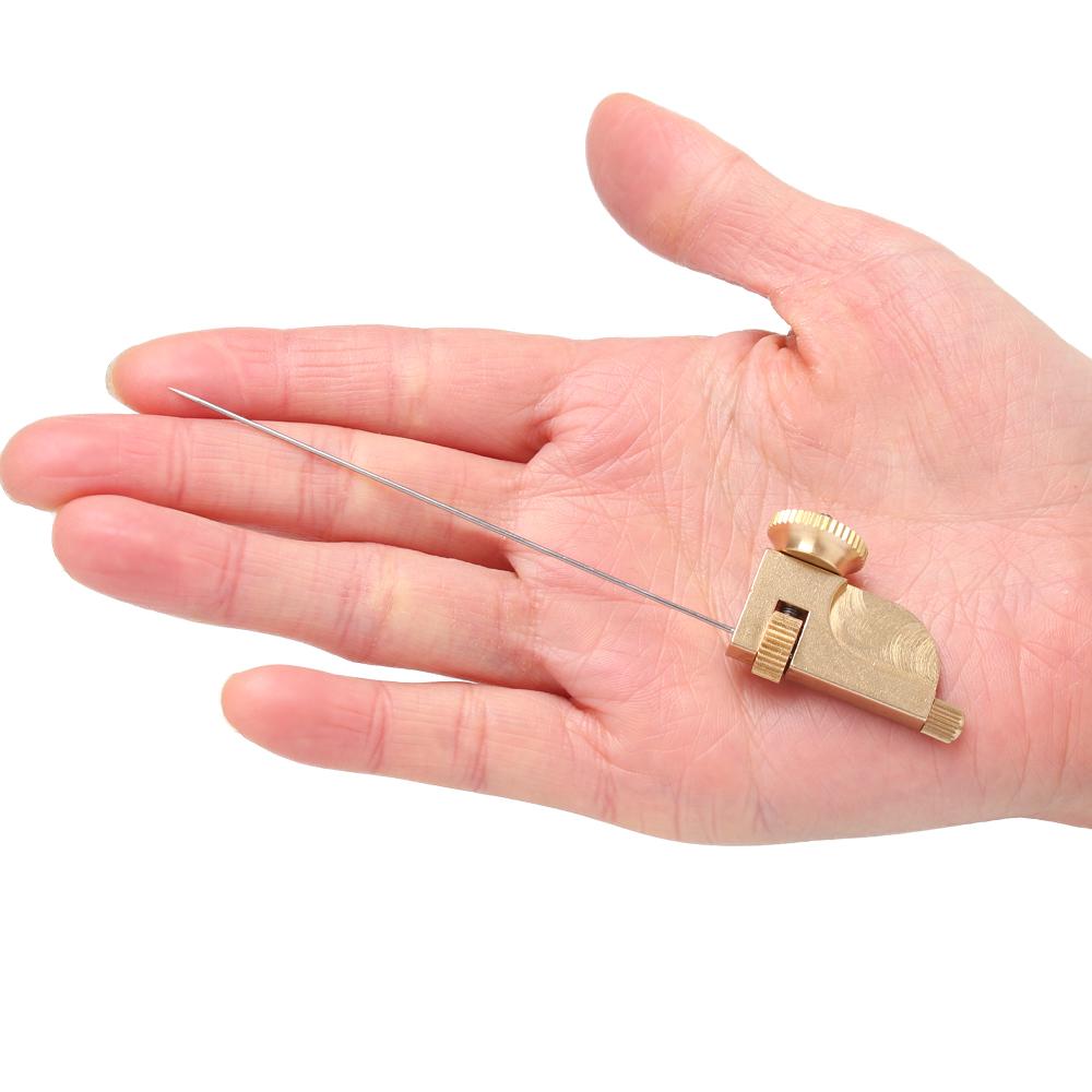 1Set Tube Fly Tying Tool Kit Brass & Stainless Steel Adapter with 3 Sizes Needles for Tube Flies Fits Fly Fishing Vise Jaws