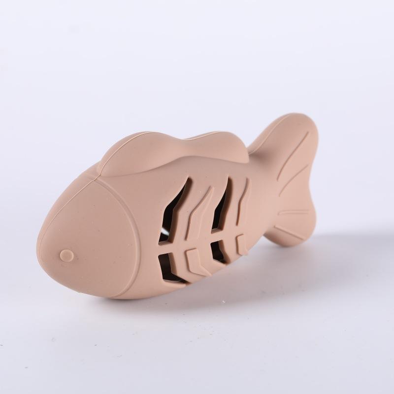 Pesce Piccolo Nascondiglio Cibo Macinare i Denti Intrattenimento Animali Domestici Giocattoli Interattivi Durevole Resistente al Morso Silicone Nascondere Snack Giocattolo per Animali Domestici