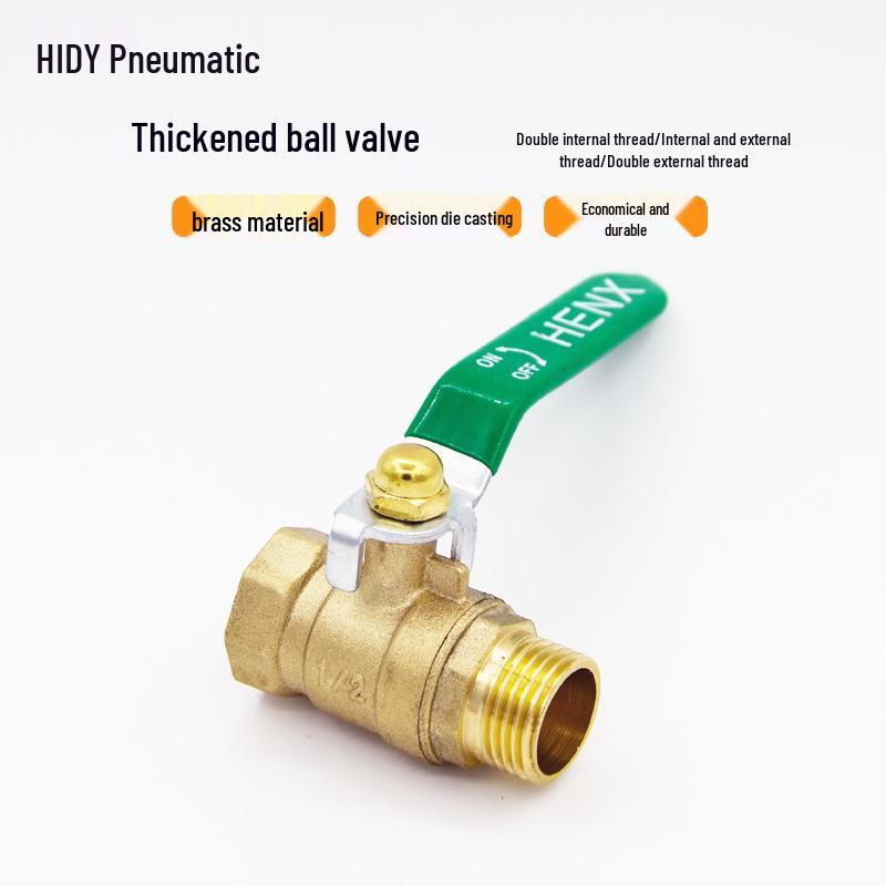 

Thickened Copper Double Male Thread Ball Valve for Pneumatic Air Pumps, 1/4 Vent Valve, Internal & External Thread Pagoda Thickened Ball Valve Double Internal 1/4