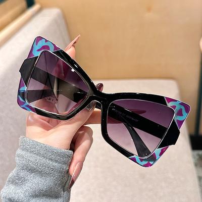 Non-polarized Vintage Brand Designer Oversized Butterfly Sunglasses Women for Men Popular Luxury Sun Glasses Punk Big Frame Shades