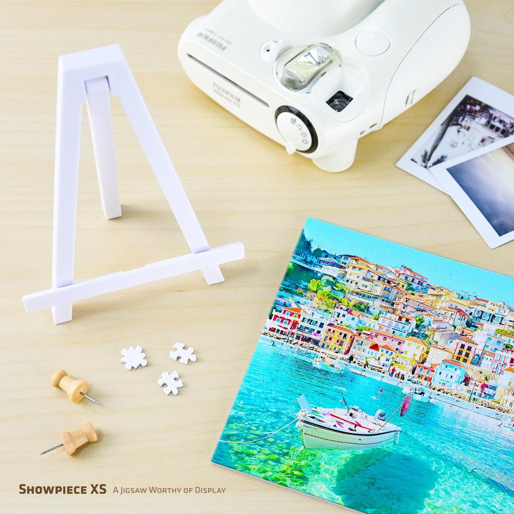 Pintoo Mini Plastic Jigsaw Puzzle Seaside for Kids and No Broken Clicks Into Place 256-Piece "Parga, Greece, Village" (16x16cm) Adults, Pieces,