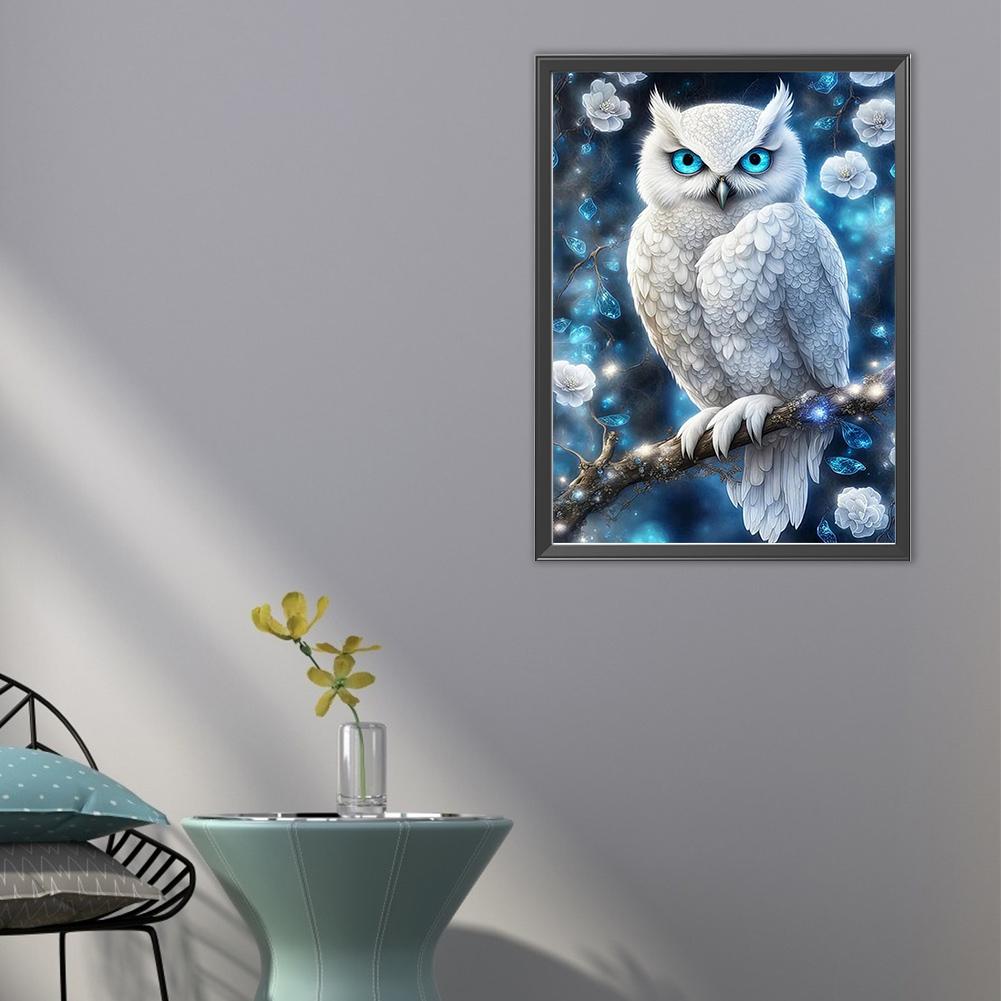 

5D DIY Full Round Drill Partial AB Diamond Painting Owl Kit Art Decor 45x60cm United States