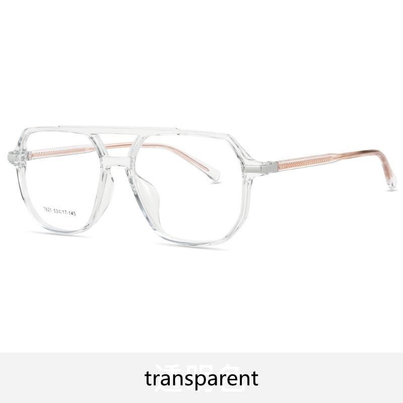Transparent Double Beam Retro Flat Spectacles Myopia Glasses Frame Men And Women Trend Eyeglasses Optical Prescription Eyewear