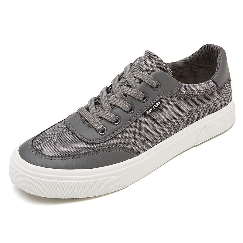 

Fashion New Men s Breathable Canvas Mesh Shoes Korean Version Trend High Quality Board Casual Student Lace Up Sneakers Shoes SS25629 38 сірий колір