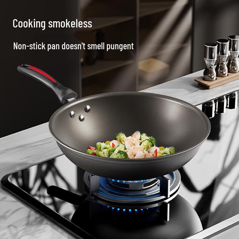 Chuidahuang 32cm Healthy Smokeless Non-stick Wok