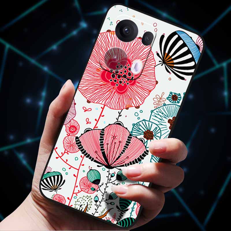 3D Flowers Emboss Fundas For OPPO Reno 13 Reno13 Pro 13F 5G Case Soft Silicone Phone Case for OPPO Reno13 Pro Back Cover Coque