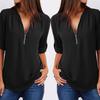 Elegant Womens Polyester Pinned Cuffed Sleeve Top For Work And Daily Use